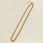 Gold Plated Anti Tarnish Rope Themed Thin Necklace Chain - Image 6