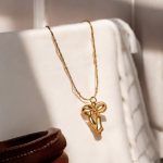 Gold-Plated Anti Tarnish Infinity Bow Pendant - Image 3