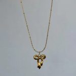 Gold-Plated Anti Tarnish Infinity Bow Pendant - Image 4