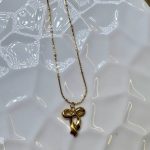 Gold-Plated Anti Tarnish Infinity Bow Pendant - Image 6