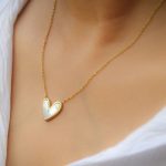 Gold-Plated Anti Tarnish Heart Themed MOP Pendant - Image 8