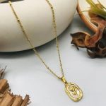 Gold Plated Anti Tarnish Rose Themed Pendant - Image 4