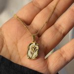 Gold Plated Anti Tarnish Rose Themed Pendant - Image 5