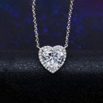 Silver Plated Anti Tarnish American Diamond Studded Heart Themed Pendant - Image 2