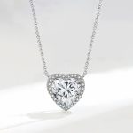 Silver Plated Anti Tarnish American Diamond Studded Heart Themed Pendant - Image 4
