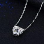 Silver Plated Anti Tarnish American Diamond Studded Heart Themed Pendant - Image 9
