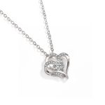 Silver Plated Anti Tarnish American Diamond Studded Heart Themed Pendant - Image 6