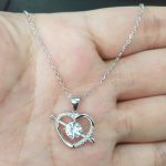 Silver Plated Anti Tarnish American Diamond Studded Heart Themed Pendant - Image 7