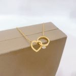 Gold Plated Stainless Steel Anti Tarnish Heart Themed Pendant For Women - Image 4
