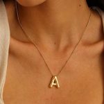Gold Plated Anti Tarnish Stainless Steel Alphabetical Pendant - Image 15