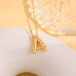 Gold Plated Anti Tarnish Stainless Steel Alphabetical Pendant - Image 16
