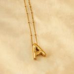 Gold Plated Anti Tarnish Stainless Steel Alphabetical Pendant - Image 18