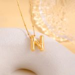 Gold Plated Anti Tarnish Stainless Steel Alphabetical Pendant - Image 7