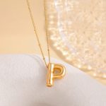 Gold Plated Anti Tarnish Stainless Steel Alphabetical Pendant - Image 8