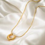 Gold-Plated Stainless Steel Anti Tarnish Geometric Shaped Pendant For Women - Image 3