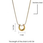 Gold-Plated Stainless Steel Anti Tarnish Geometric Shaped Pendant For Women - Image 6