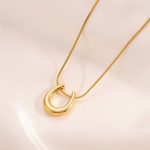 Gold-Plated Stainless Steel Anti Tarnish Geometric Shaped Pendant For Women - Image 8