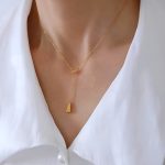 Gold Plated Stainless Steel Anti Tarnish Teardrop Pendant - Image 3