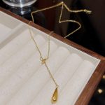 Gold Plated Stainless Steel Anti Tarnish Teardrop Pendant - Image 7