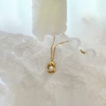 Gold Plated Stainless Steel Anti Tarnish Pearl Studded Contemporary Pendant - Image 7