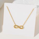 Gold Plated Anti Tarnish Stainless Steel Infinity Themed contemporary Pendant - Image 5