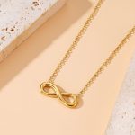 Gold Plated Anti Tarnish Stainless Steel Infinity Themed contemporary Pendant - Image 6