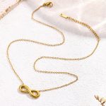 Gold Plated Anti Tarnish Stainless Steel Infinity Themed contemporary Pendant - Image 7
