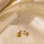 Gold Plated Anti Tarnish Stainless Steel Star Fish Themed Pendant - Image 7