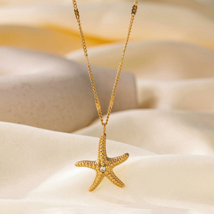 Gold Plated Anti Tarnish Stainless Steel Star Themed Pendant - Image 3