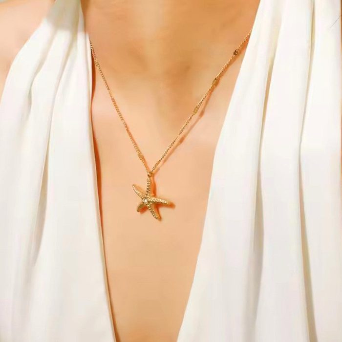 Gold Plated Anti Tarnish Stainless Steel Star Themed Pendant - Image 5