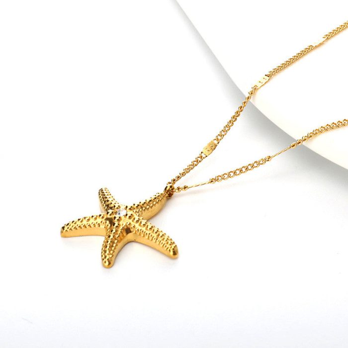 Gold Plated Anti Tarnish Stainless Steel Star Themed Pendant - Image 6