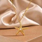 Gold Plated Anti Tarnish Stainless Steel Star Themed Pendant - Image 7