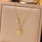 Gold Plated Anti Tarnish Stainless Steel Snow Flake Pendant