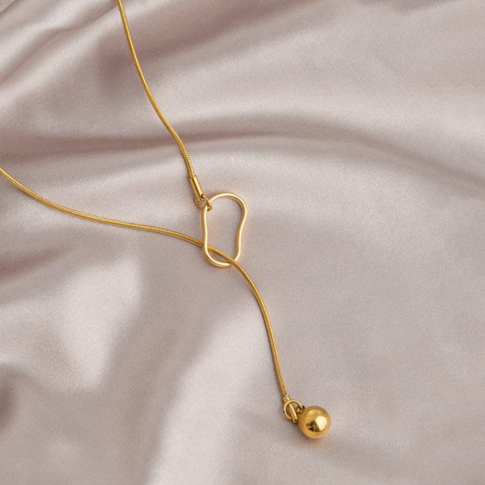 Gold Plated Anti Tarnish Stainless Steel Contemporary Pendant - Image 7