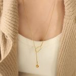 Gold Plated Anti Tarnish Stainless Steel Contemporary Pendant - Image 8