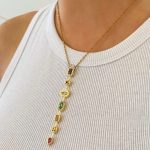 Gold-Plated Anti Tarnish Spectrum Chunky CZ Pendant - Image 3