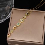 Gold-Plated Anti Tarnish Spectrum Chunky CZ Pendant - Image 4