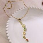 Gold-Plated Anti Tarnish Spectrum Chunky CZ Pendant - Image 6