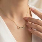Gold Plated American Diamond Studded Geometric Pendant - Image 2