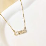 Gold Plated American Diamond Studded Geometric Pendant - Image 6