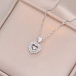 Silver Plated Stainless Steel American Diamond Studded Anti Tarnish Heart Themed Pendant - Image 5