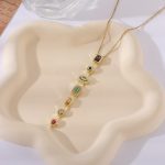 Gold-Plated Anti Tarnish Multicolor Spectrum Chunky CZ Pendant - Image 3