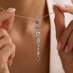 Silver-Plated Anti Tarnish Multicolor Spectrum Chunky CZ Pendant - Image 4