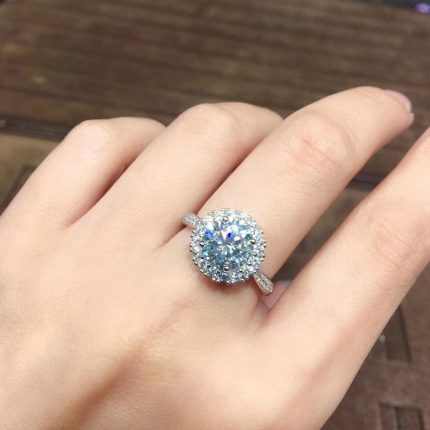 Silver Plated Anti Tarnish American Diamond Crushed Ice Cut Silver Geometrical Finger Ring - VAIRAVI
