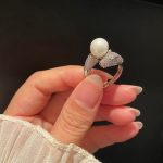 Silver Plated Anti Tarnish Pearl Studded Silver Jaguar Themed Finger Ring - VAIRAVI