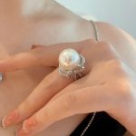 Silver Plated Anti Tarnish Pearl Studded Contemporary Styled Finger Ring - VAIRAVI