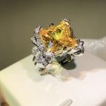 Silver Plated Anti Tarnish American Diamond Crushed Ice Cut Contemporary Finger Ring - VAIRAVI