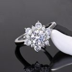 Silver Plated Stainless Steel Anti Tarnish Floral Finger Ring For Women