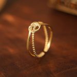 Gold Plated Anti Tarnish Stainless Steel Contemporary Adjustable Finger Ring - Image 8