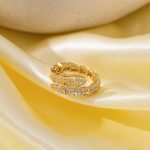 Gold Plated Anti Tarnish Stainless Steel Snake Themed Adjustable Finger Ring - Image 8